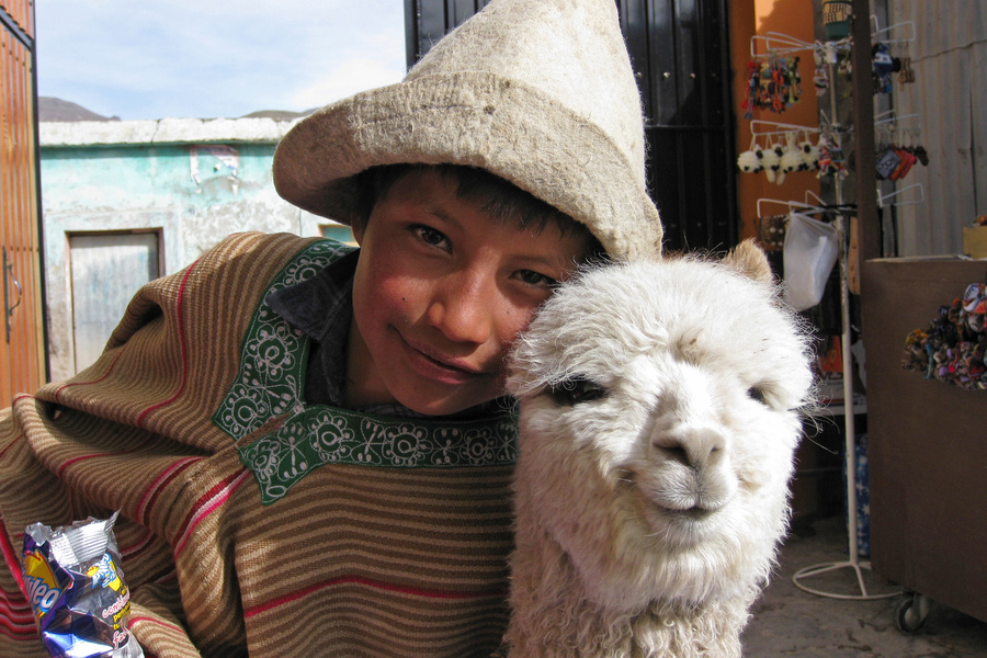 Trekking Peru: immer wieder freundliches Lächelm am Wegesrand