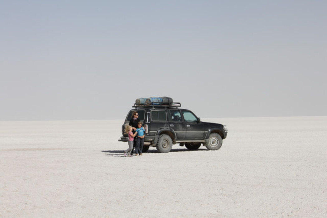 Fahrt über den Salzsee von Uyuni