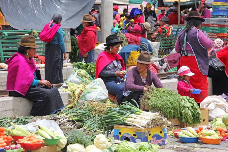 Ein authentischer Indio-Markt darf auf der Resie durch Ecuador nicht fehlen.